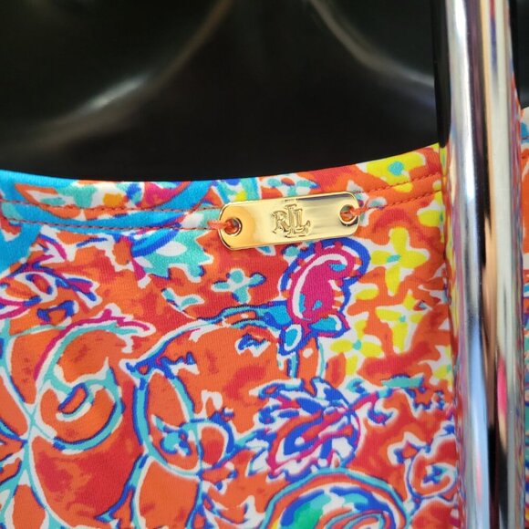 Lauren Ralph Lauren Surplice Printed One-Piece Swimsuit - Picture 9 of 9